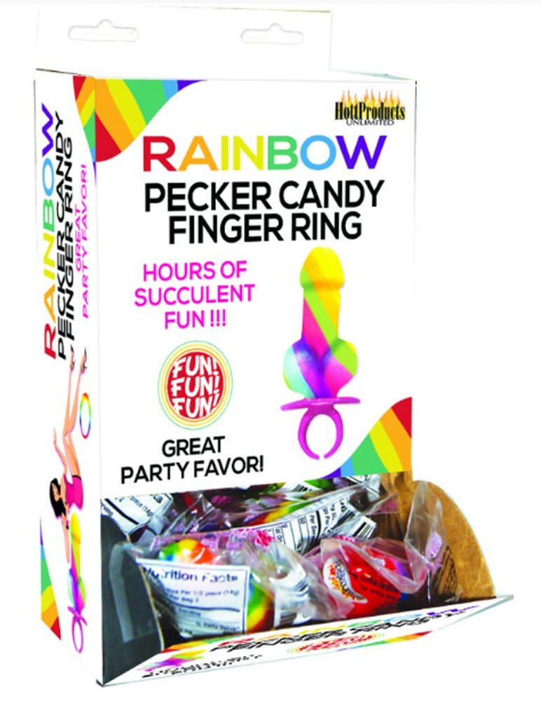 Rainbow Cock Ring Pop - 12 Piece Display - Time4Task2Toys