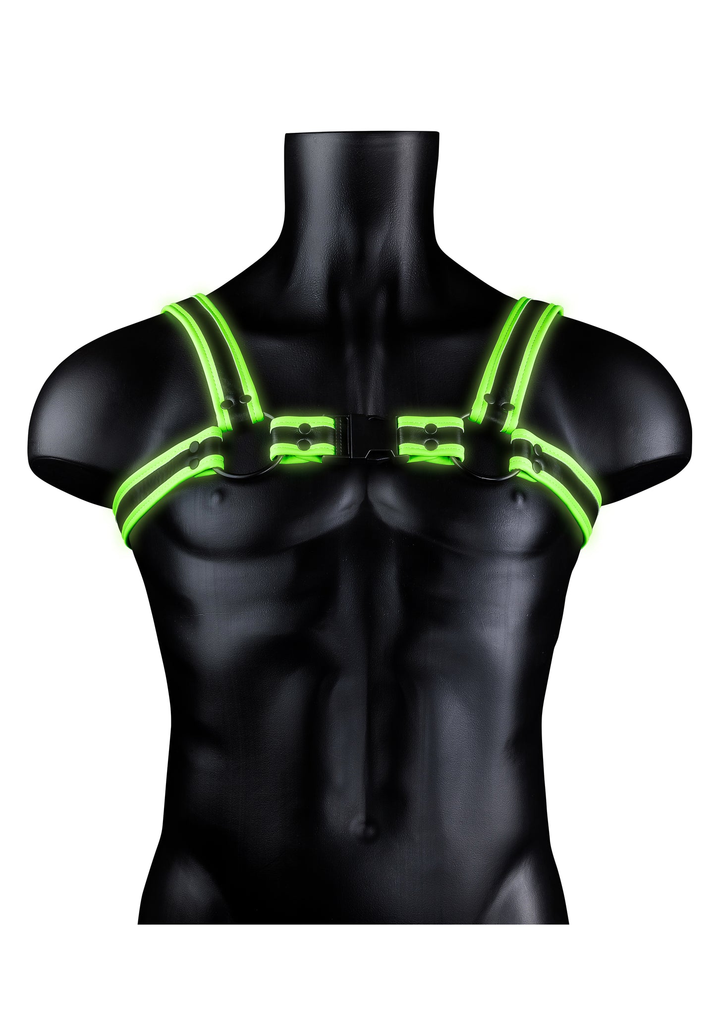 "Bonded Leather Buckle Harness - Small/medium - Glow in the Dark OU-OU773GLOSM"
