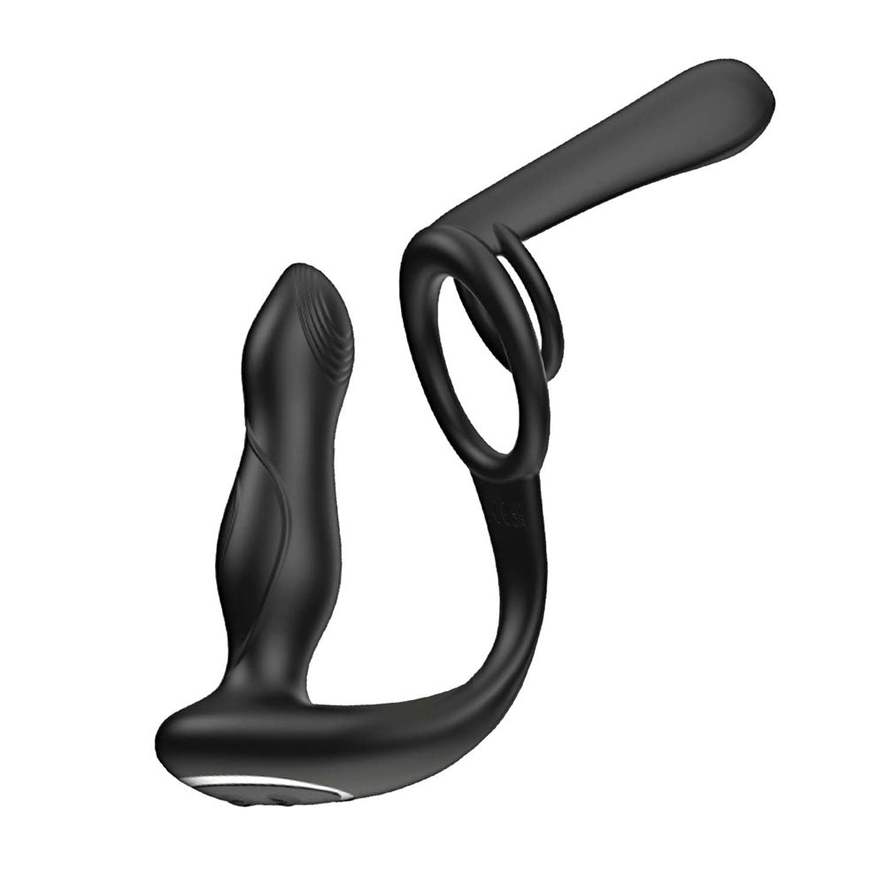 "Enhancer Vibro Plug and Penis Sheath - Black NW3248"