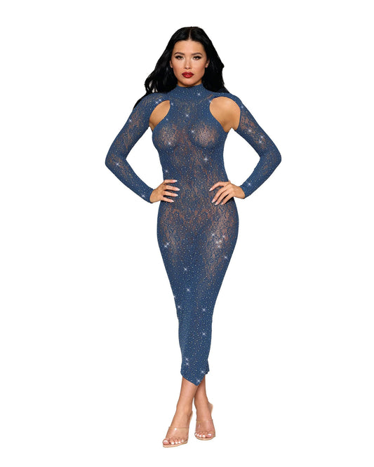 Bodystocking Gown Dmnd - One Size - Navy - Time4Task2Toys