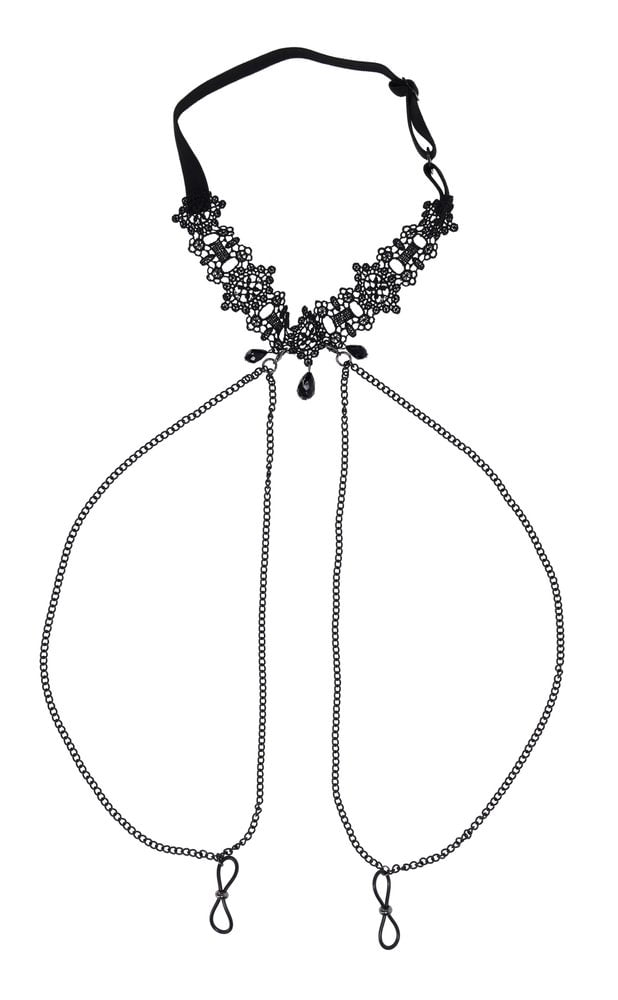 "Lace Collar With Nipple Ties SS10104"