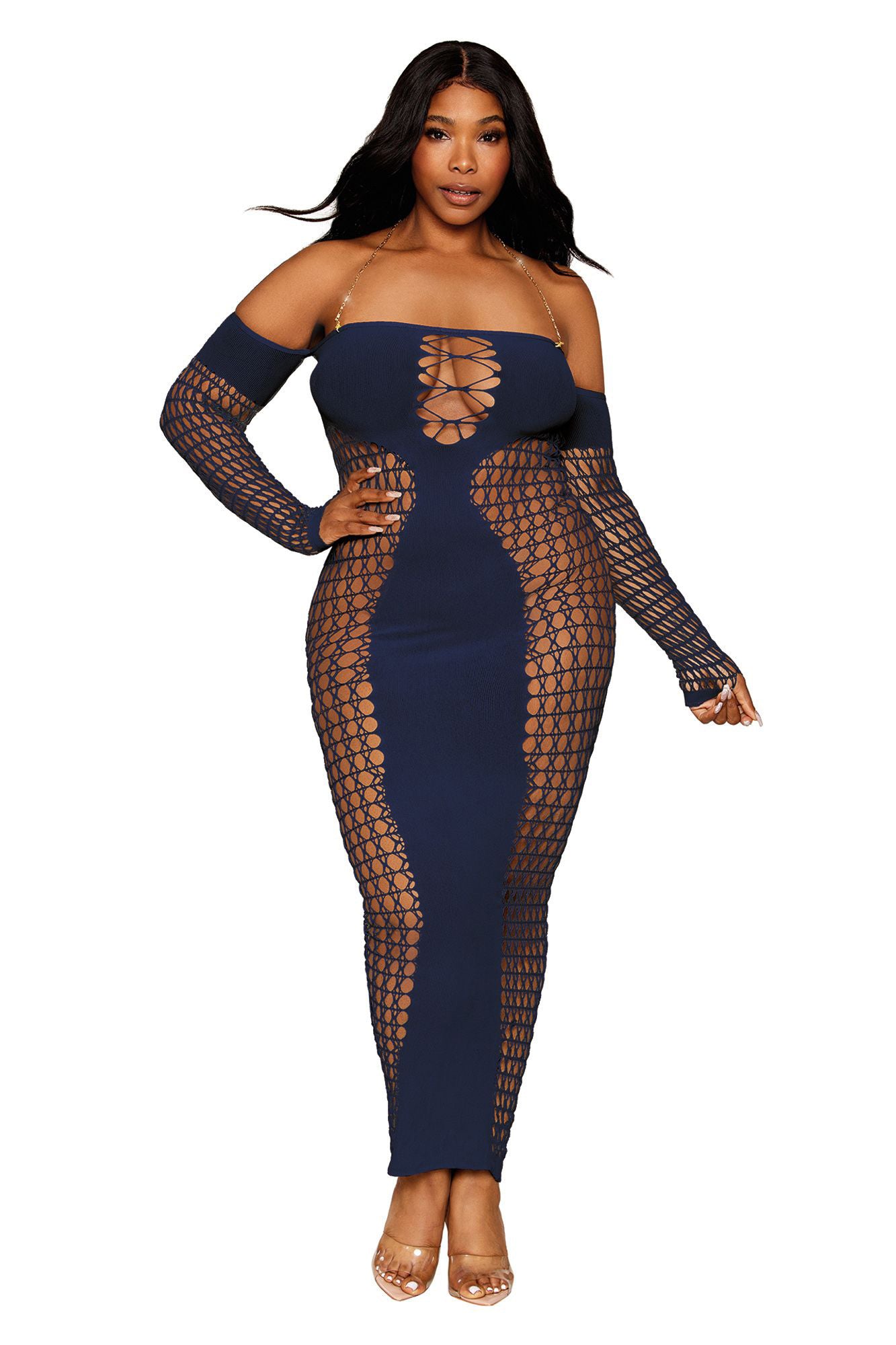 Bodystocking Gown - Queen Size - Denim - Time4Task2Toys