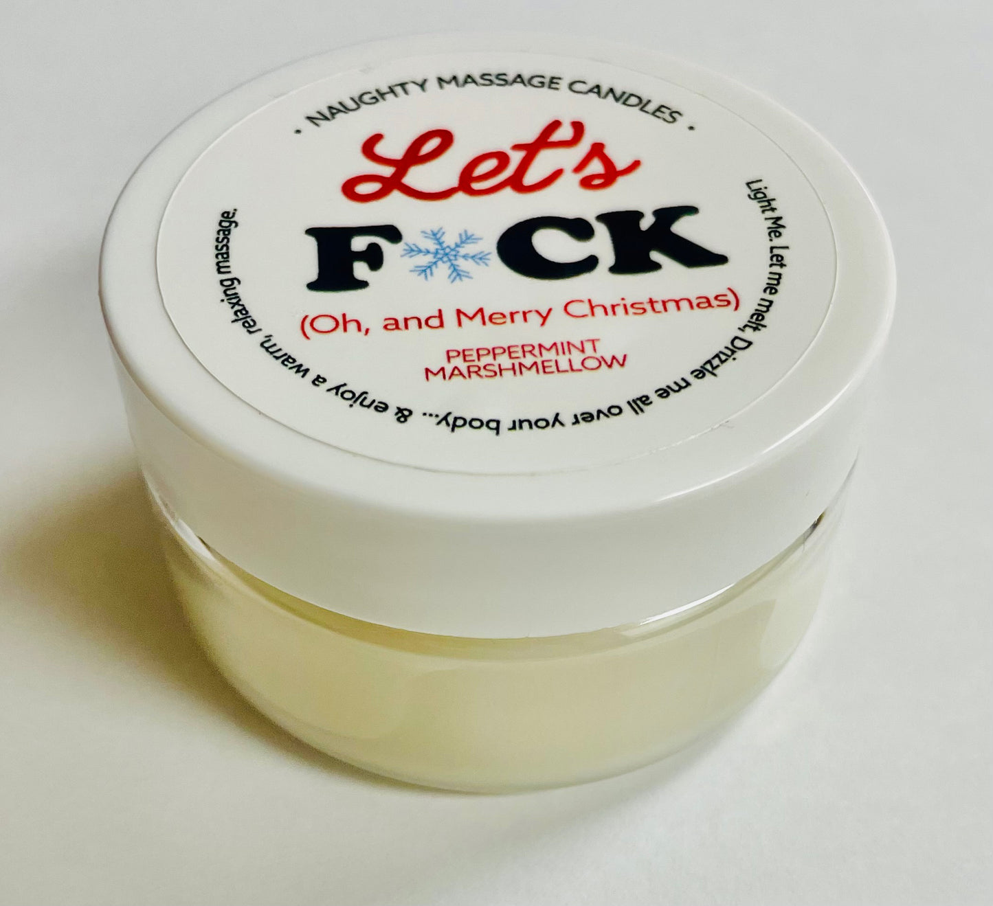 Let's Fuck Massage Candle - Peppermint Marshmallow 1.7 Oz - Time4Task2Toys