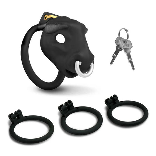 "Bull Chastity Cage - Black MS-AH664-BLACK"