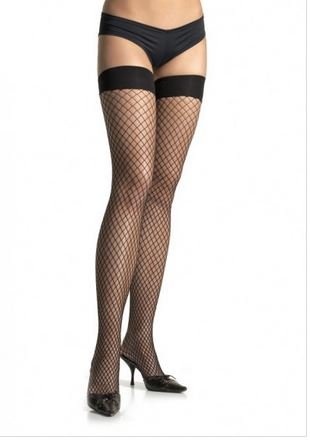 Spandex Industrial Net Thigh Highs - Black - Time4Task2Toys
