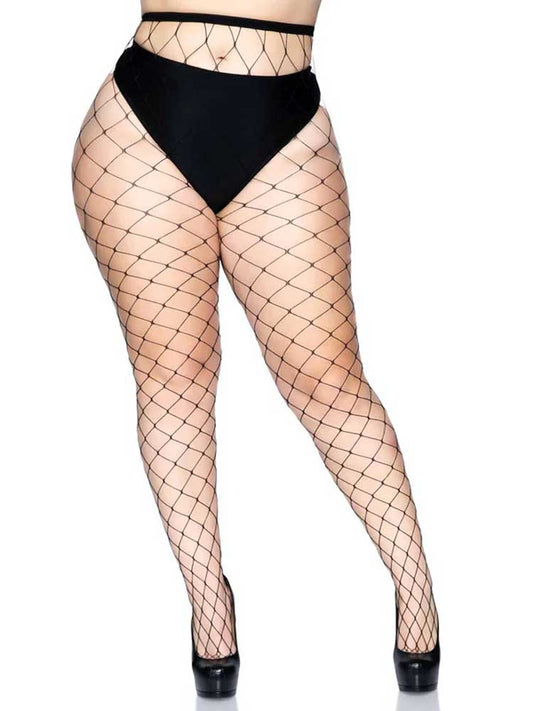 Fence Net Pantyhose - Queen - Black - Time4Task2Toys