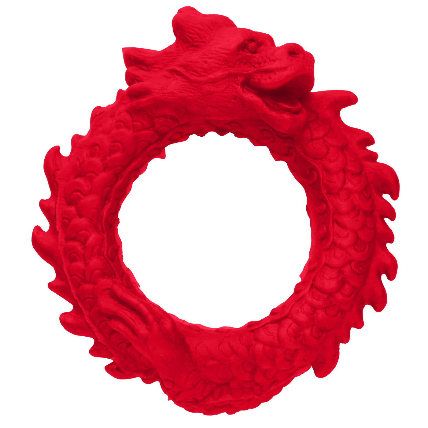 "Rise of the Dragon Silicone Cock Ring - Red CC-AH296"