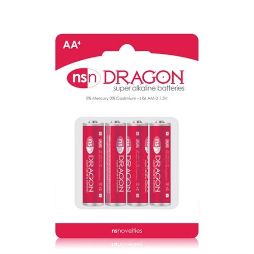 Dragon - Alkaline Batteries - AA - 4 Pack - Time4Task2Toys