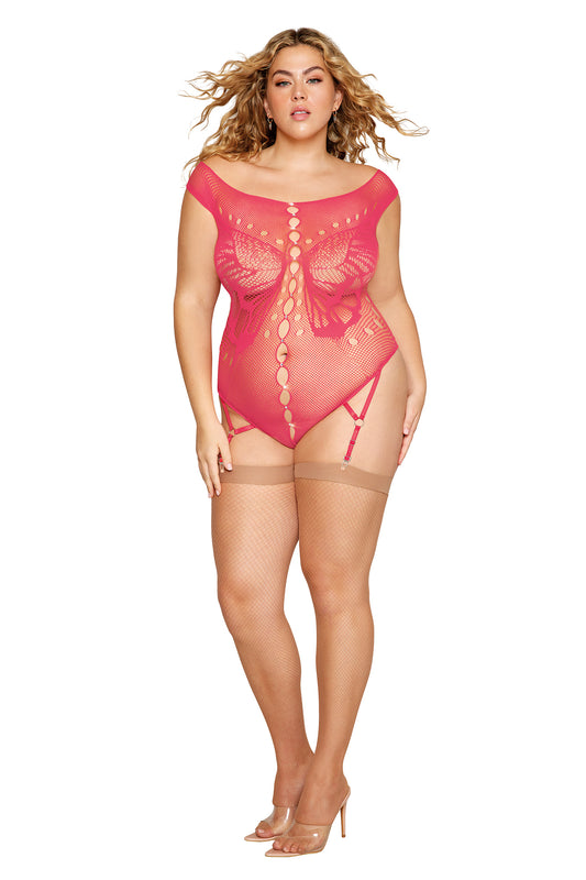 Garter Teddy - Queen Size - Watermelon - Time4Task2Toys