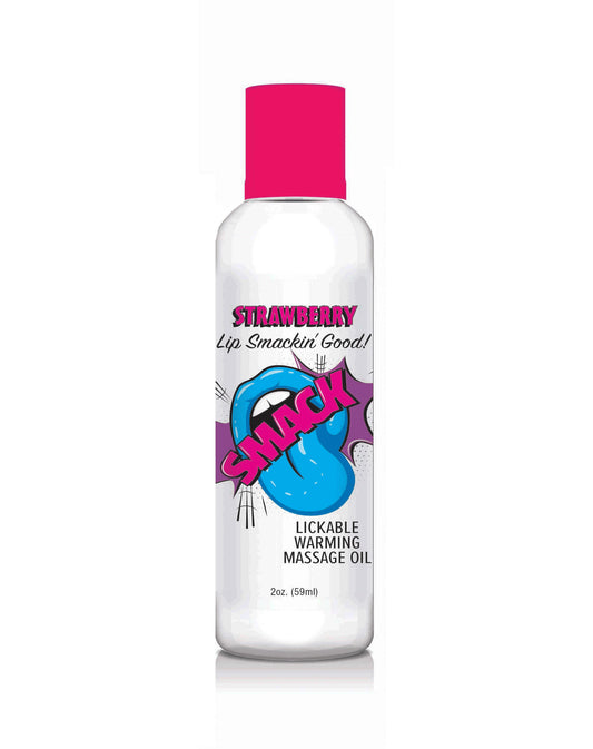 "Smack Warming and Lickable Massage Oil - Strawberry 2 Oz LG-BT409"