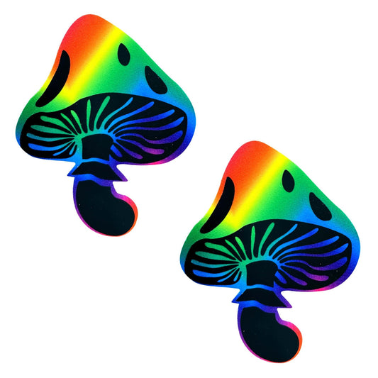 Rainbow Trippin' Psychedelic Toadstool Nipple Cover Pasties - Time4Task2Toys