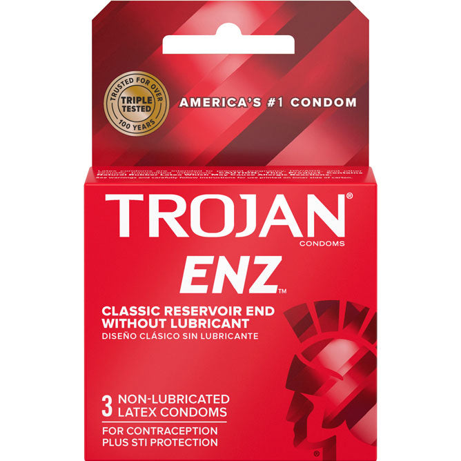 "Trojan Enz Non-Lubricated Condoms - 3 Pack TJ92050"