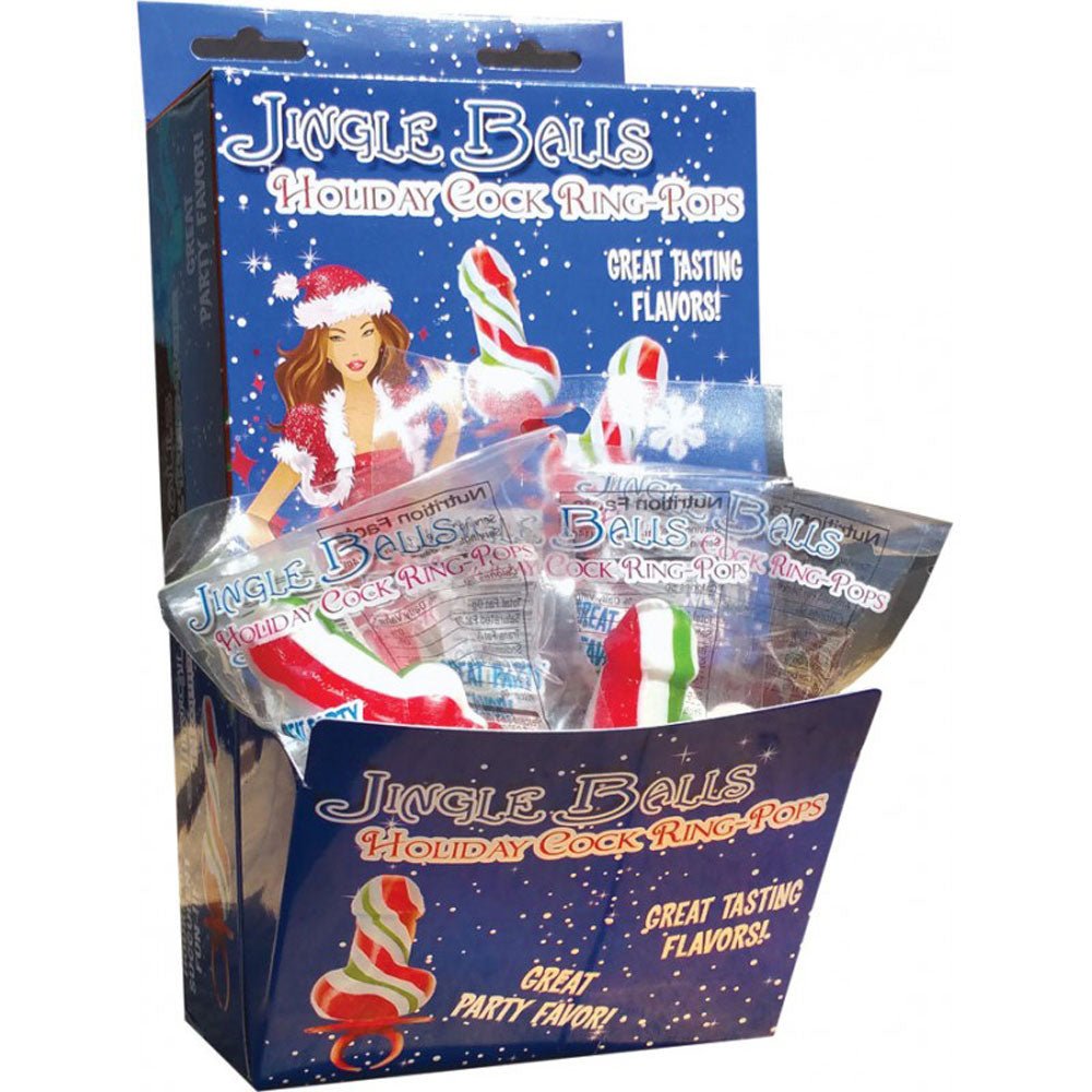 Jingle Balls Holiday Cock Ring Pop - 12 Piece Display - Time4Task2Toys