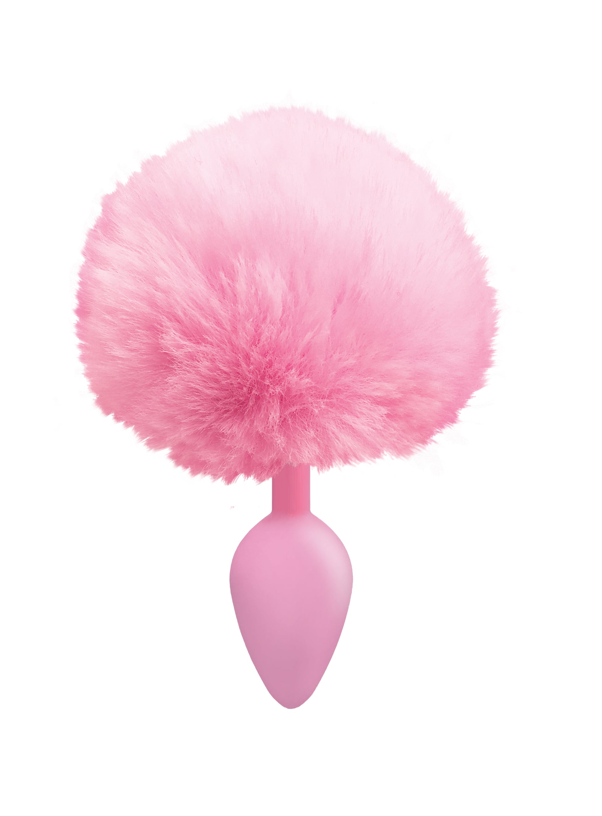 "The 9's Cottontails Silicone Bunny Tail Butt Plug - Pink ICB2641-2"