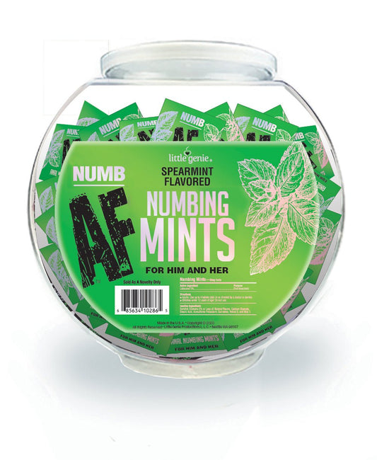 Numb Af - Spearmint Flavored Numbing Mints - Display - 100 Pcs - Time4Task2Toys