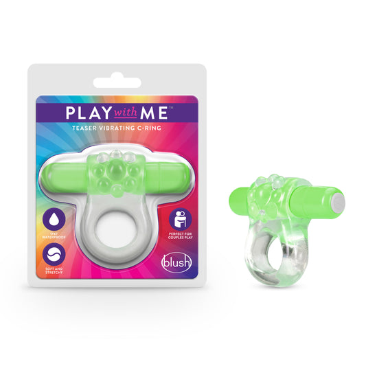 "Play With Me  Teaser Vibrating C-Ring  Green BL-74122"