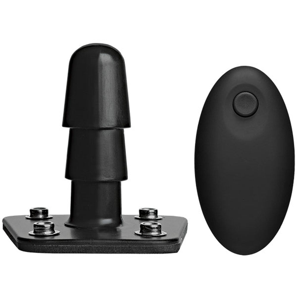 "Vac-U-Lock - Vibrating Plug With Snaps & Wireless Remote - Black DJ1010-50-BX"
