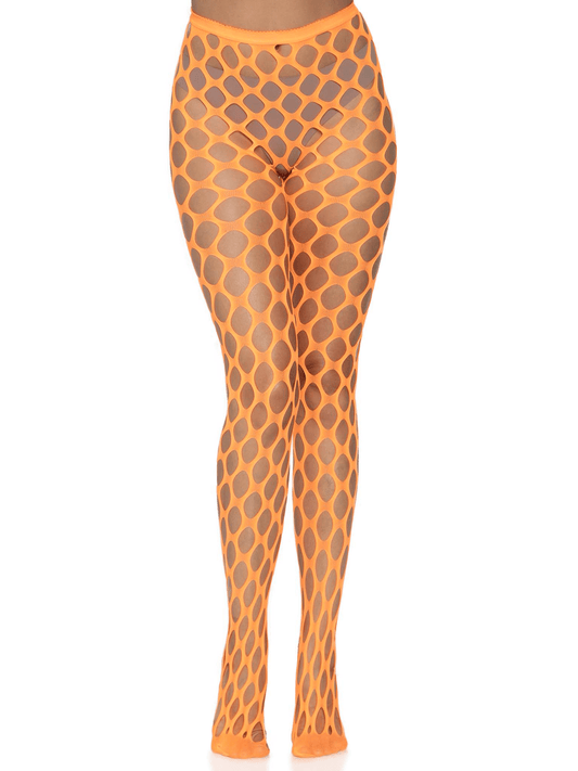 Jumbo Pothole Net Tights - Neon Orange - One Size - Time4Task2Toys